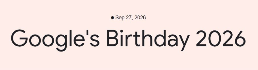 Google 28th Birthday